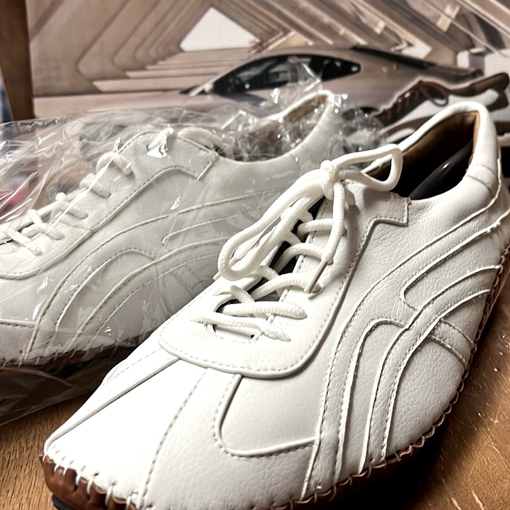 Aldo White Leather Men's Shoes